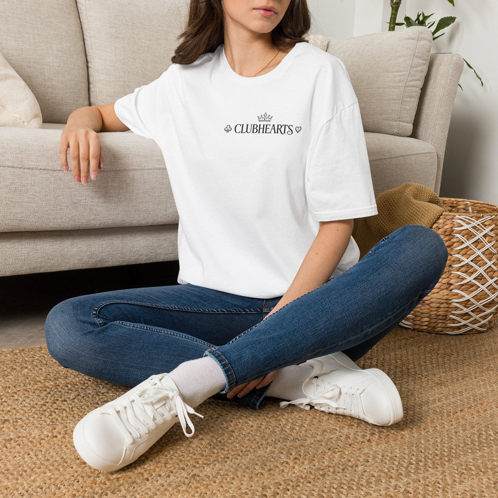 ClubHearts Graphic T‑Shirt — Vintage Playing Card Logo Tee