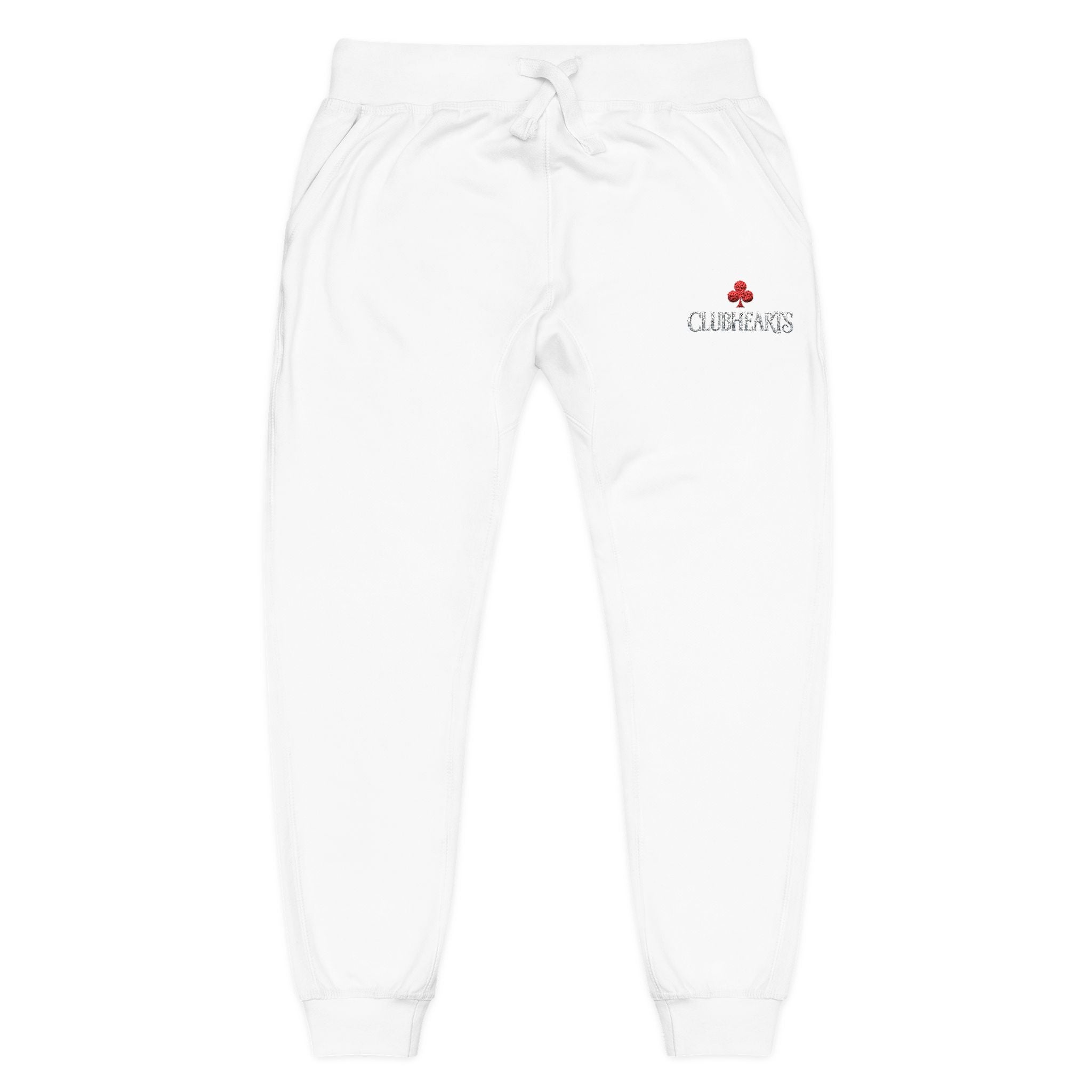 Embroidered Fleece Sweatpants — Cozy Everyday Joggers with Subtle Pocket Patch