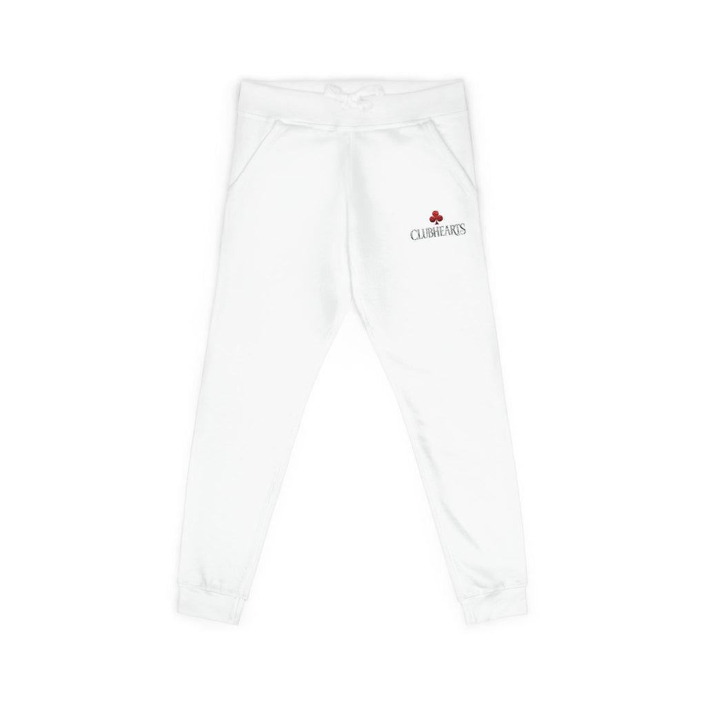 Embroidered Fleece Sweatpants — Cozy Everyday Joggers with Subtle Pocket Patch