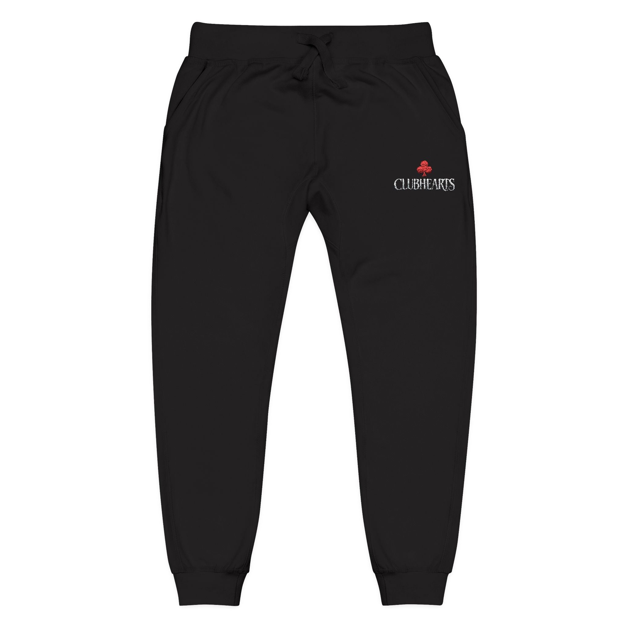 Embroidered Fleece Sweatpants — Cozy Everyday Joggers with Subtle Pocket Patch