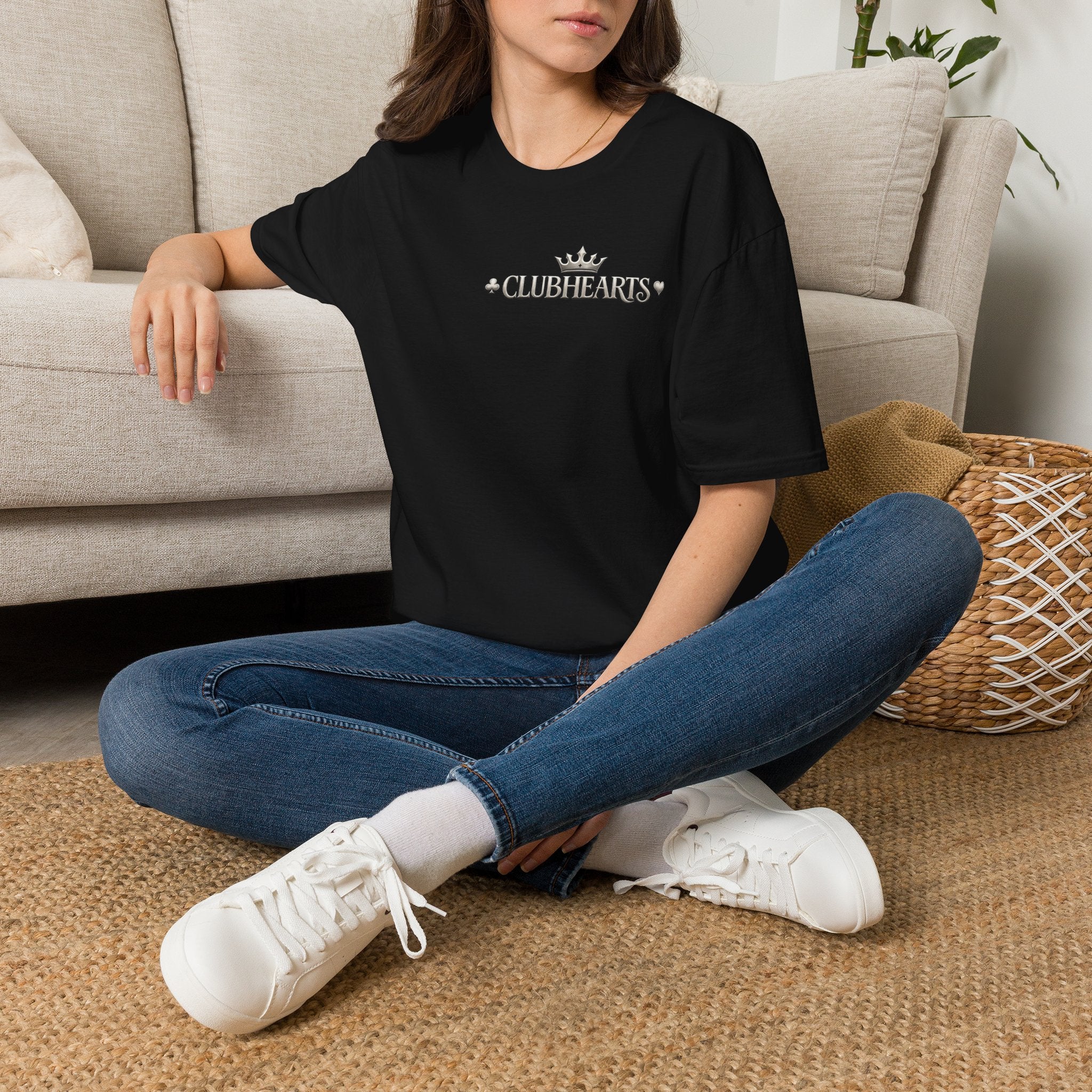ClubHearts Graphic T‑Shirt — Vintage Playing Card Logo Tee