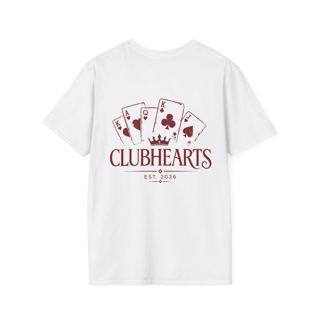ClubHearts Graphic T‑Shirt — Vintage Playing Card Logo Tee