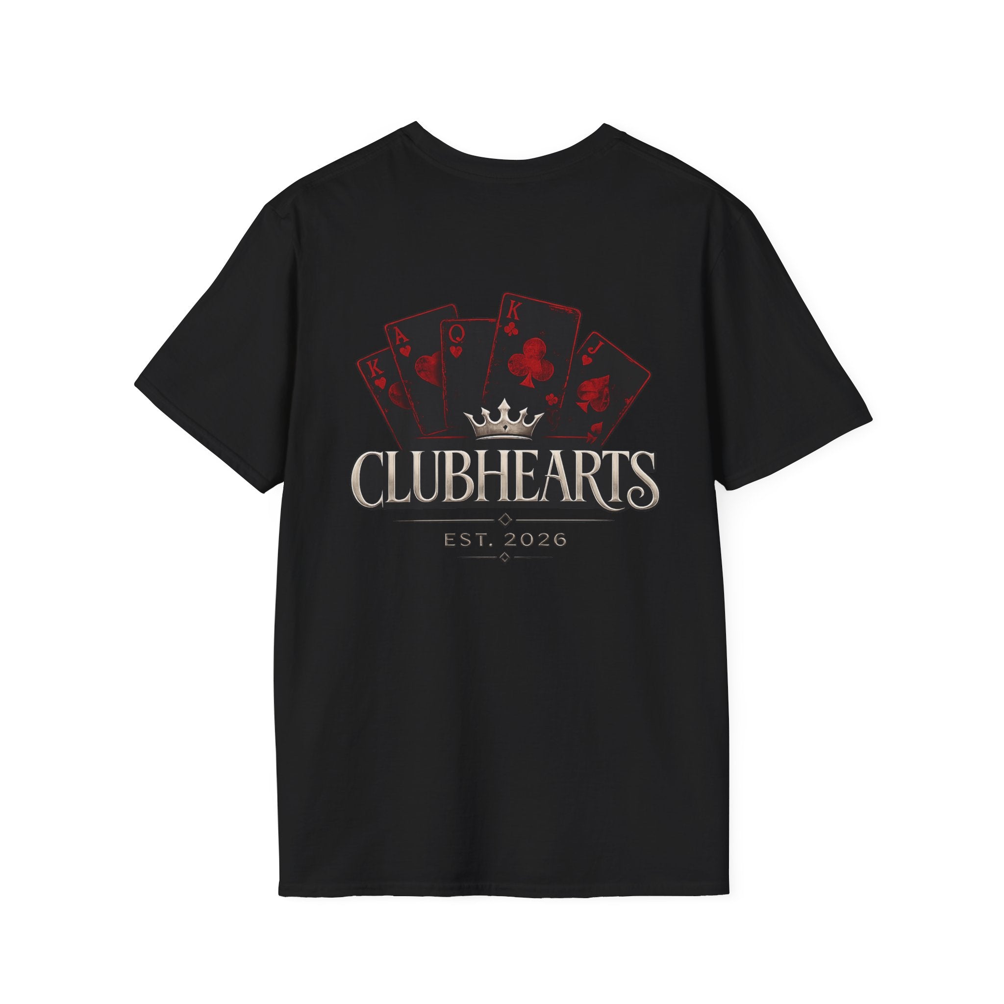 ClubHearts Graphic T‑Shirt — Vintage Playing Card Logo Tee