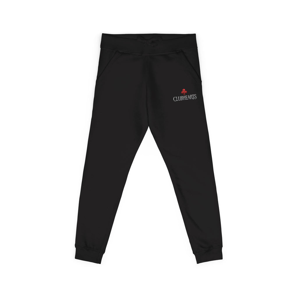 Embroidered Fleece Sweatpants — Cozy Everyday Joggers with Subtle Pocket Patch
